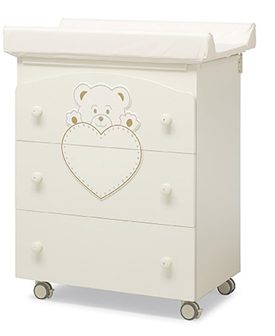 Пеленальный комод с ванночкой Erbesi Cucciolo Pretty (со стразами Swarovski) Ivory (слоновая кость) bfhj6quenrly0tco3abzqbgnfgn98v2h