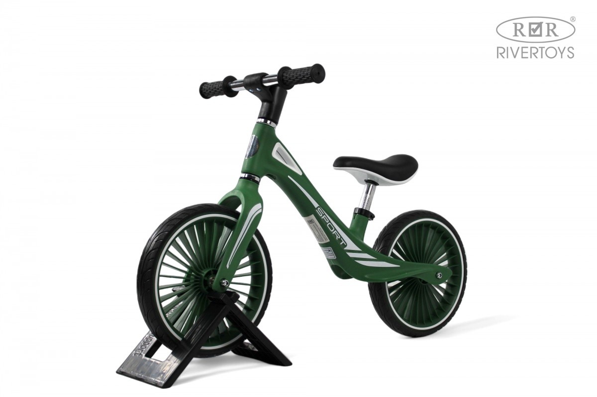 Детский беговел RiverToys HB-007-12 зеленый 8ww0uyy10jvkrq6zcd2j0oshlrv9pok7