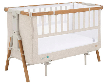 Кровать-трансформер приставная Tutti Bambini CoZee XL 120*60 (Scandinavian Walnut/Ecru 211209/7508)