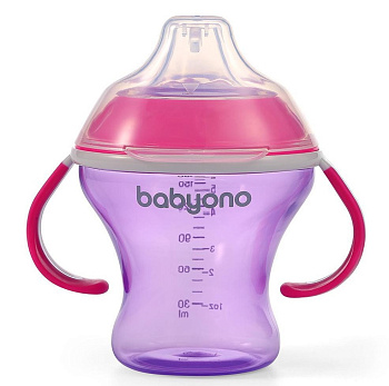 Поильник-непроливайка BabyOno Natural Nursing с мягким носиком 180 мл 1456