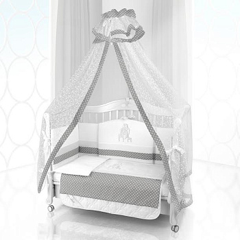 Комплект постельного белья Beatrice Bambini Unico Punto Di Giraffa (125х65) (bianco grigio)