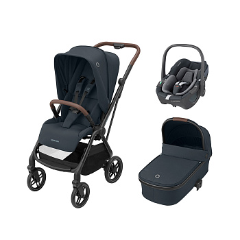 Коляска 3 в 1 Maxi-Cosi Leona Pebble 360 (Essential Graphite)