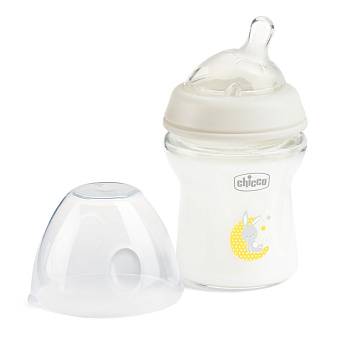 Бутылочка для кормления Chicco NaturalFeeling 150мл 0м+ (стекло) (нейтральный)