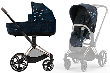 Коляска 2 в 1 Cybex Priam IV (шасси Rosegold) (Jewels of Nature)