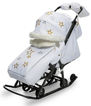 Санки-коляска Pikate Limited Edition (White)