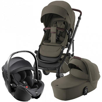 Коляска 3 в 1 Britax Roemer Smile 5Z Lux автокресло Baby-Safe PRO (Urban Olive/Deep Black)