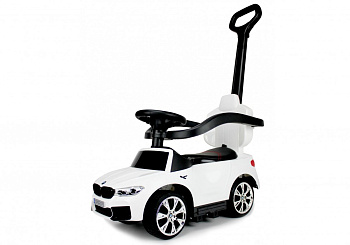 Детский толокар RiverToys BMW M5 A999MP-H с родительской ручкой (белый)