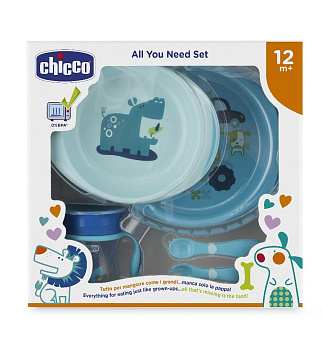 Набор детской посуды Chicco (5 предметов), 12 мес.+