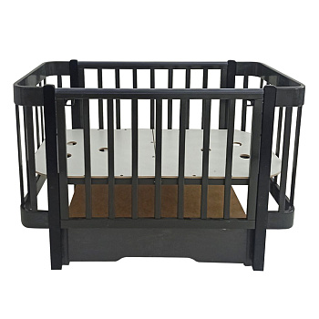 Детская кроватка PITUSO Olivia маятник/ящик/автостенка/колесо 120*60 см (Грей)