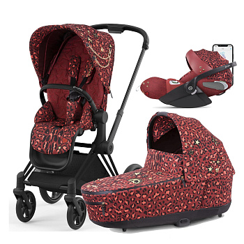 Коляска 3 в 1 Cybex e-Priam 4 (с электроприводом) (Rockstar Alec Volkel)