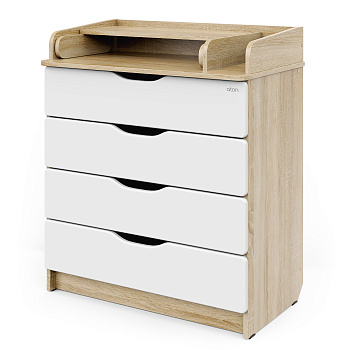 Комод АТОН Сириус-2 WOOD 804 ПВХ с шариковыми направляющими (дуб сонома)