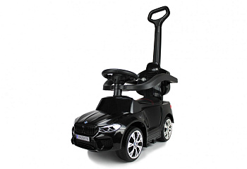 Детский толокар RiverToys BMW M5 A999MP-M с родительской ручкой (черный)