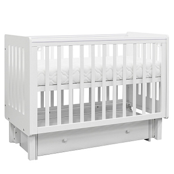 Детская кроватка ANTEMI Mari 120х60 с ящиком (Белый)