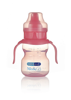 Чашка непроливайка Bebe Due Medic 220 мл. 0+ мес. (Розовый)
