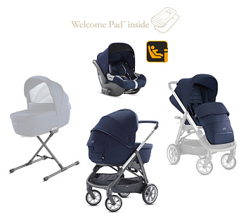 (не использовать)Коляска 3 в 1 Inglesina Aptica System Quattro (Portland Blu/Aptika Graphite)