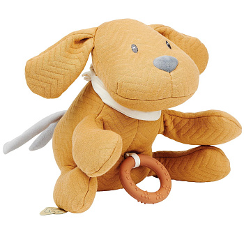 Игрушка мягкая музыкальная Nattou Musical Soft toy CHARLIE Собачка (карамель)