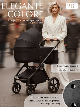 Коляска 2 в 1 Sweet Baby SBL Elegante Therma Colore (Black)