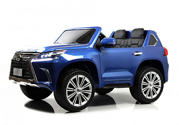 Детский электромобиль RiverToys Lexus LX570 Y555YY (синий глянец)
