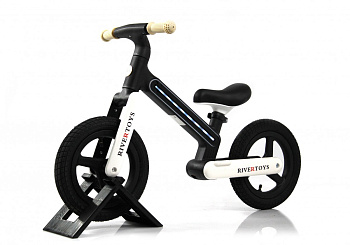 Детский беговел RiverToys HB-002 (черный)
