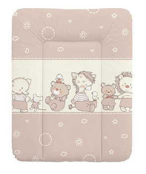 Пеленальный матрац Ceba Baby мягкий на комод 70x50 см (Ducklings Brown)