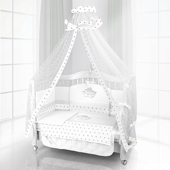 Комплект постельного белья Beatrice Bambini Unico Smile (125х65) (bianco bianco)