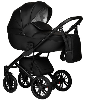 Детская коляска Indigo Mio Eco 2 в 1 (01 (черная кожа))