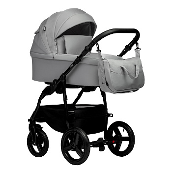 Коляска 2 в 1 Indigo IMPULSE ECO (св.серая кожа+св.серый)