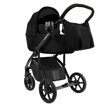 Коляска 2 в 1 Roan Bass Next (Caviar Black/Black/руч.Black)
