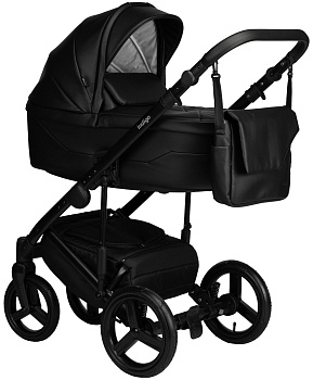 Коляска 2в1 Indigo LAMAR  (La 08 (черная кожа))