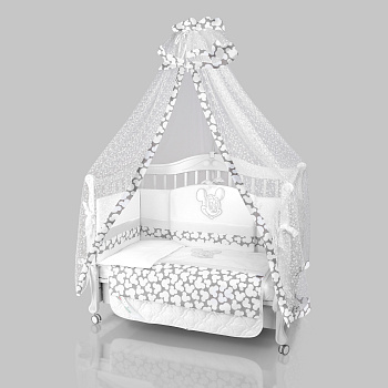 Комплект постельного белья Beatrice Bambini Unico Mickey Mouse (125х65) (bianco/grigio)