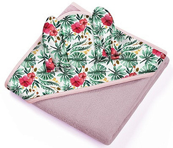 Детское полотенце BabyOno Bunny Ears 100x100 см