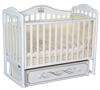 Детская кроватка Bellini Letizia Elite (универсальный маятник) (белый)