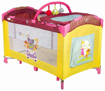 Детский манеж-кровать Babies P-695I (желтый)