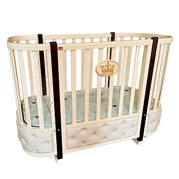 Детская кроватка Francesca Aurora Elegance 4 поперечный маятник, колесо