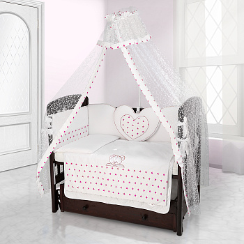 Комплект постельного белья Beatrice Bambini Cuore Stella (BIANCO BIANCO ROSA)