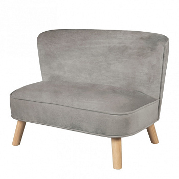 Детский велюровый диван ROBA Lil Sofa (Серый)