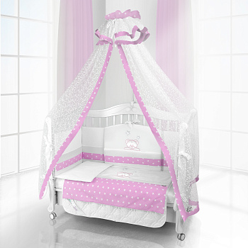 Комплект постельного белья Beatrice Bambini Unico Capolino (125х65) (bianco rosa)