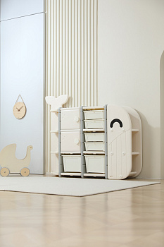 Стеллаж UNIX Kids Whale (8 ящиков) (White)