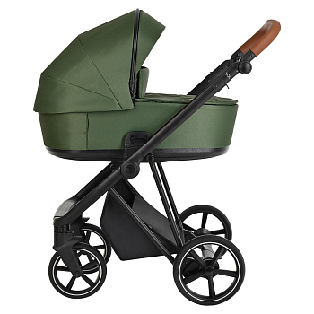 Коляска 3 в 1 Roan Sol (Boho Green/Black/руч.Коричневый)