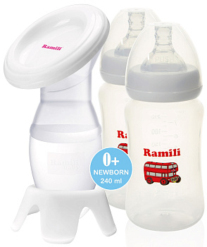 Молокоотсос Ramili ручной MC200 с двумя бутылочками 240ML (стандарт)