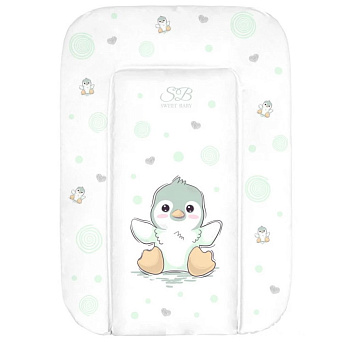 Пеленальный матрасик 58х71 Sweet Baby Pinguino (Green (пингвин зеленый))