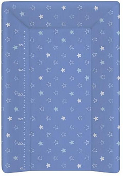 Пеленальный матрац на кровать Ceba Baby на жёстком основании 70 см (Stars Dark Blue)