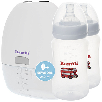 Молокоотсос Ramili SE150 с двумя бутылочками 240ML (стандарт)
