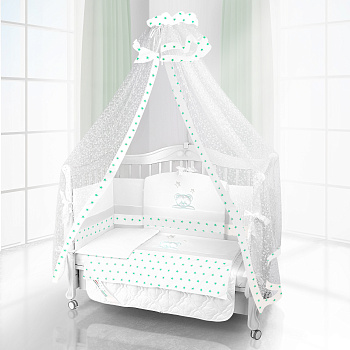 Комплект постельного белья Beatrice Bambini Unico Capolino (120х60) (bianco bianco verde)