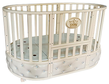 Детская кроватка Oliver Gabriella Elegance 6 в 1 с универсальным маятником и колесами