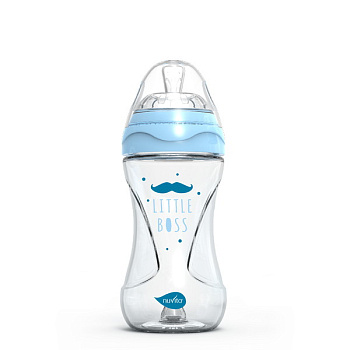 Антиколиковая бутылочка Nuvita 6033 Glass Collection 240мл, стекло (голубой)