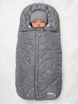 Конверт меховой AmaroBaby Heat 85 см (серый)