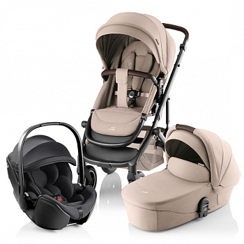 Коляска 3 в 1 Britax Roemer Smile 5Z Style автокресло Baby-Safe PRO (Teak/Deep Black)