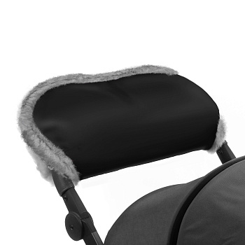 Муфта для рук на коляску Esspero Solana (Натуральная шерсть) (Black)