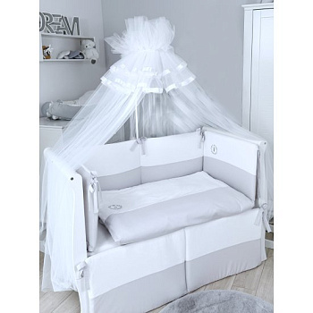 Комплект постельного белья Lepre Velour Bear 6 предметов (125*65) (Серый)